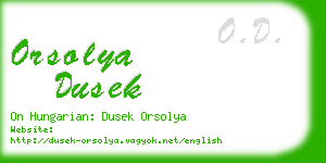 orsolya dusek business card